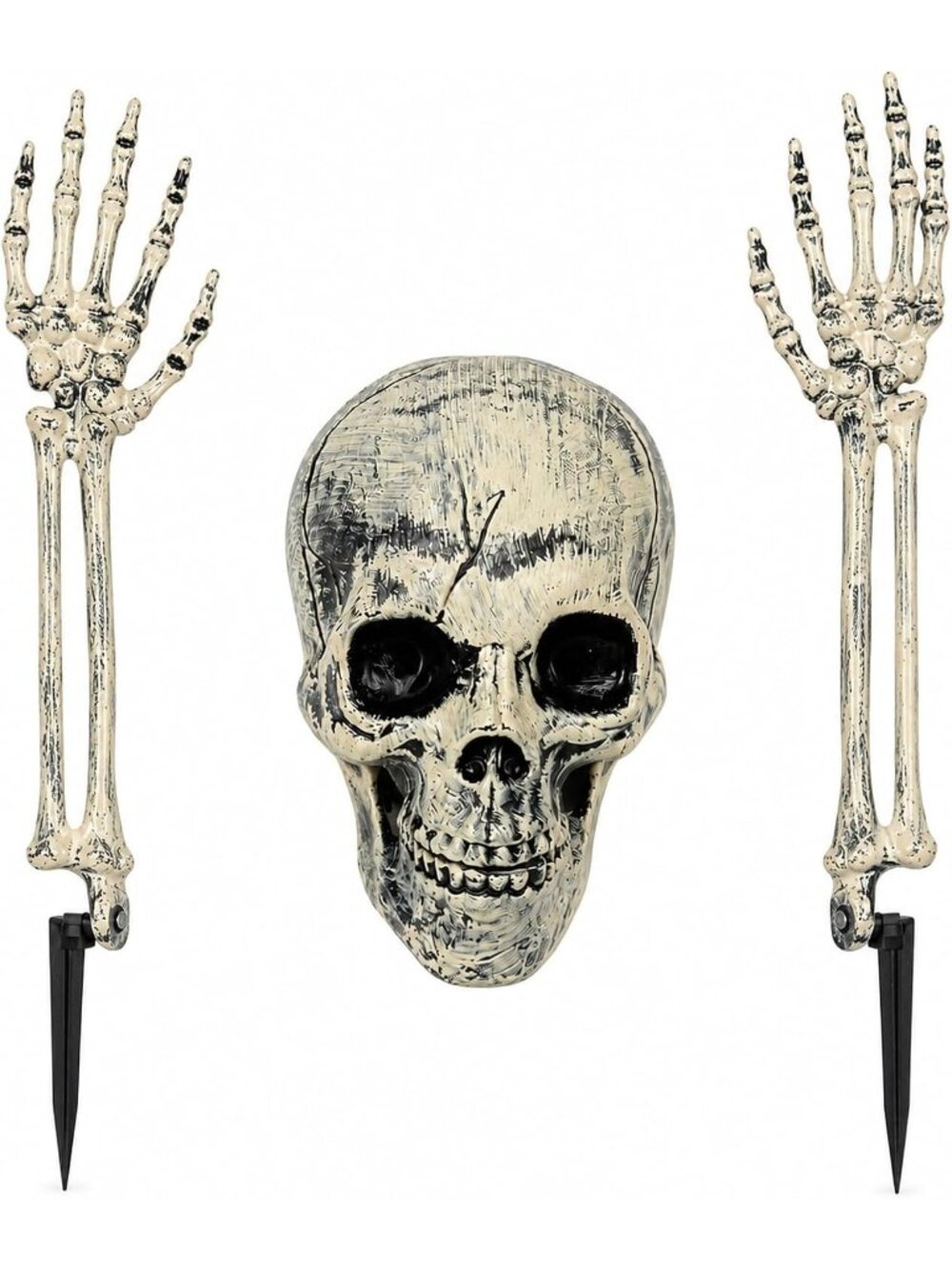 3-Piece Halloween Skeleton Hands Decor, Outdoor Graveyard Decorations for Yard